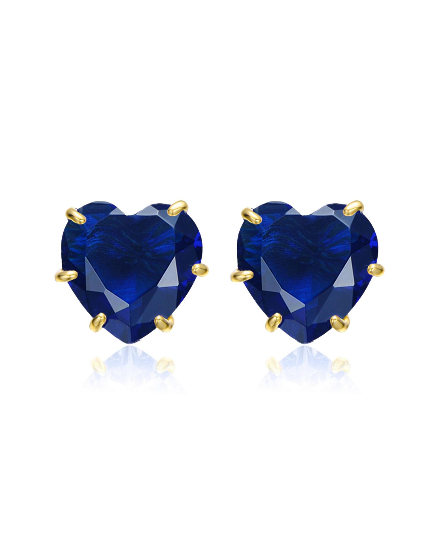 Charming Heart Cubic Zirconia 8MM Dainty Stud Earrings