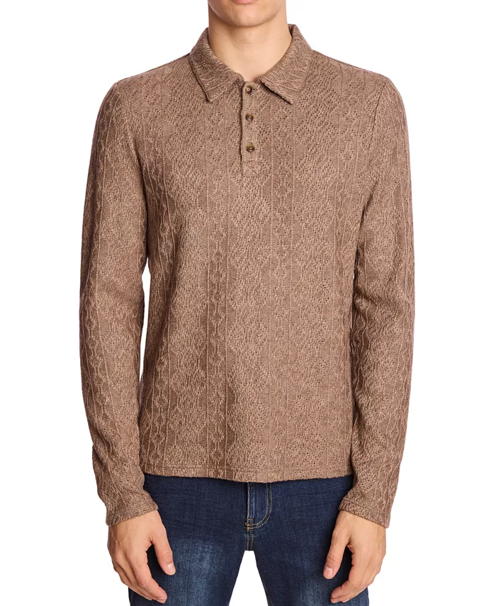 Men's Long Sleeve Polo Sweater