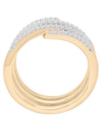 Spiral Diamond Ring (1/4 ct. t.w.) in 10K Yellow Gold, Created for Macy's