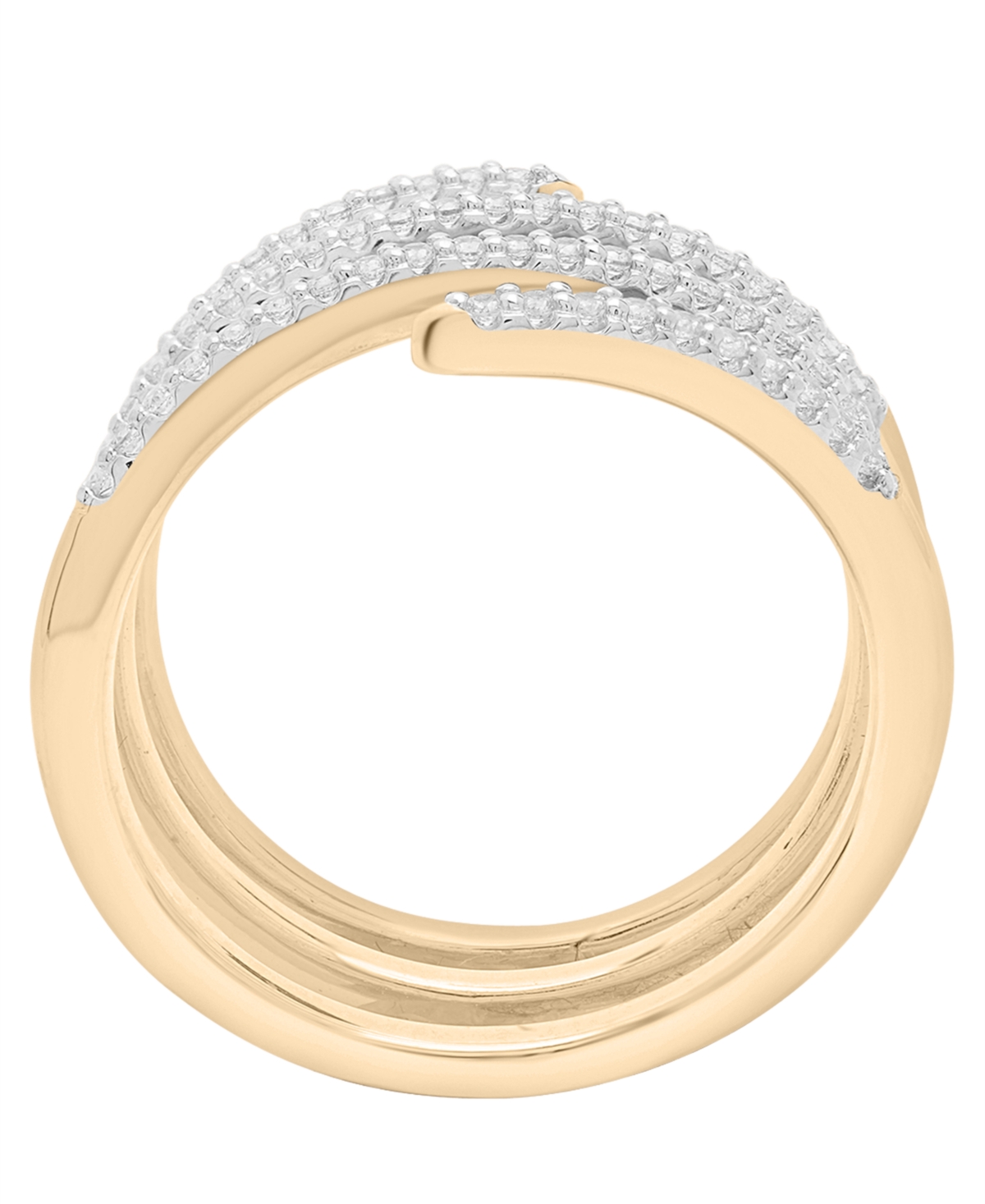 Wrapped Spiral Diamond Ring (1.4 Ct. T.w.) In 10k Yellow Gold In Gold