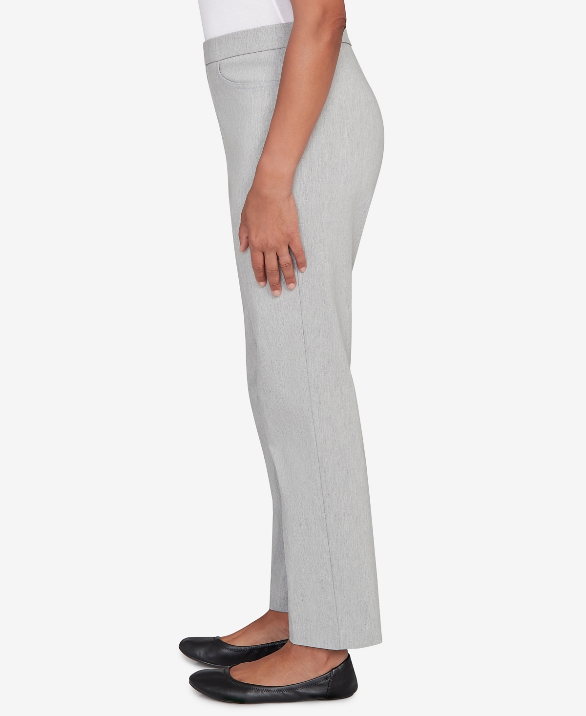 Alfred Dunner Stockbridge Modern Millennium Short Length Pant In Gray