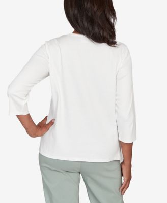 Stockbridge Snowflake Mother of Pearl Studded Shimmer Top