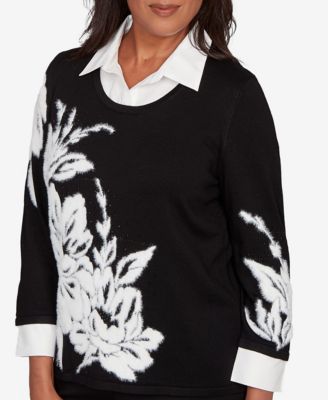 Barcelona Dramatic Floral Two in One Sweater