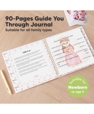 Craft Baby Memory Book, First 5 Years Baby Books, 90 Pages Keepsake Milestone Journal for Baby Girls, Boys