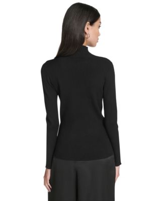 Women's Embellished Long Sleeve Turtle Neck Top