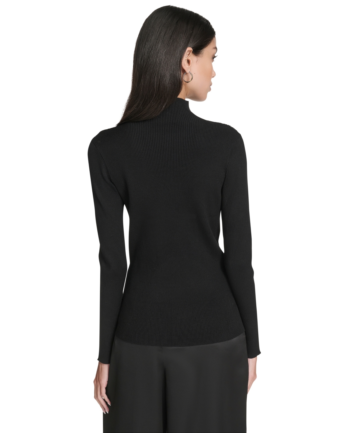 Halston Women's Rib-knit Embellished Sweater In Black