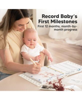 Craft Baby Memory Book, First 5 Years Baby Books, 90 Pages Keepsake Milestone Journal for Baby Girls, Boys