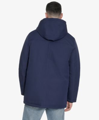 Men's 3/4 Length Hooded Jacket with Bib