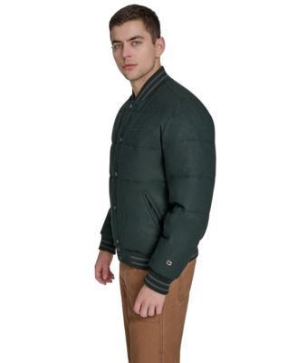 Men's Wool Blend Quilted Puffer Jacket