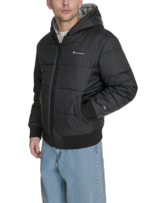 Men's Reversible Hooded Bomber Jacket