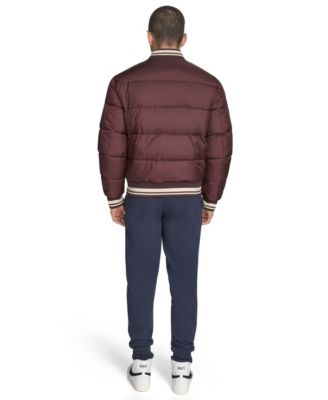 Men's Quilted Varsity Puffer Jacket