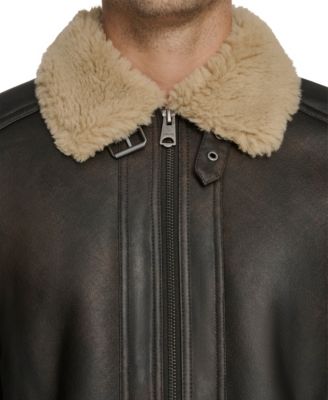 Men's Faux Shearling Aviator Jacket