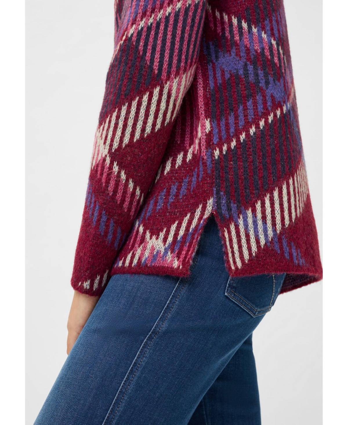 Olsen Women's Plaid Statement Sweater