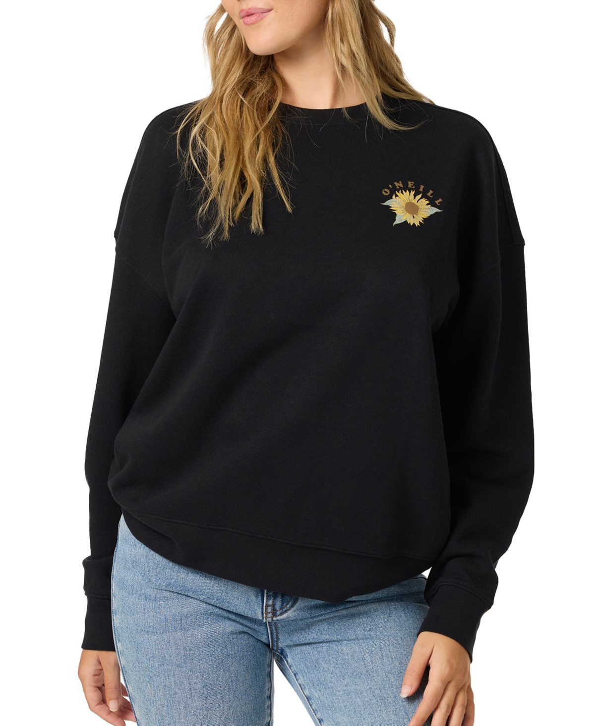 O'neill Juniors' Scenic Dreamz Crewneck Sweatshirt In Black