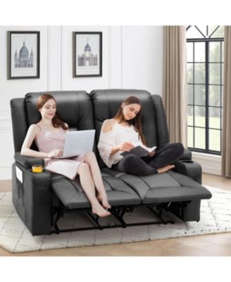 Loveseat Recliner with Cup Holders&Side Pockets