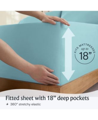 3-PC Silky Soft Cooling Deep Pocket Sheet Set, TwinXL