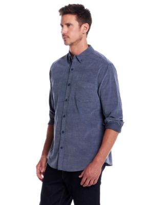 Men's Solid Corduroy Button Front Shirt