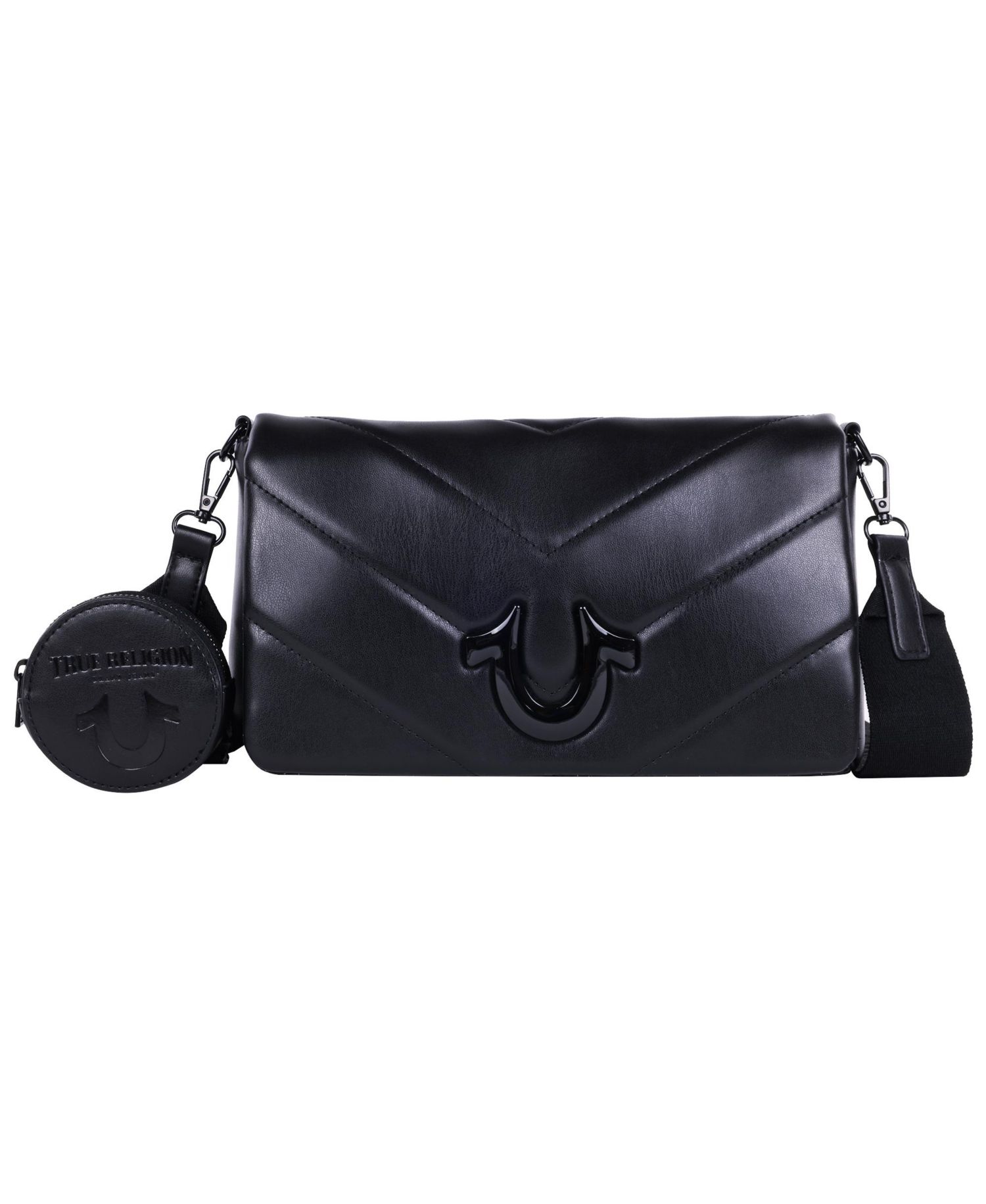 Quilted Flap Crossbody with Removable Pouch