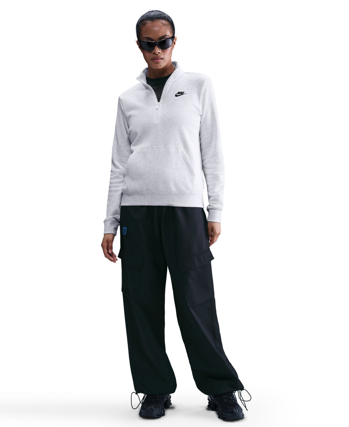 Nike Women's Sportswear Club Fleece 1/2-zip Sweatshirt In White