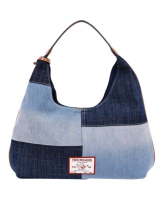 Patchwork Denim Hobo Bag