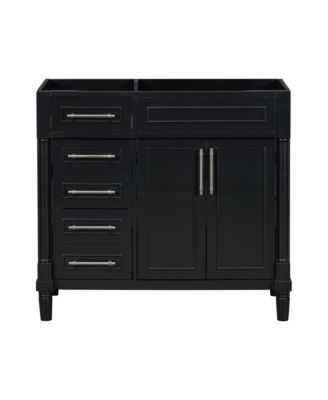 36inch Bathroom Vanity without Sink Freestanding Bathroom Storage Cabinet with 2 Drawers Only Height Adjustable Shelf