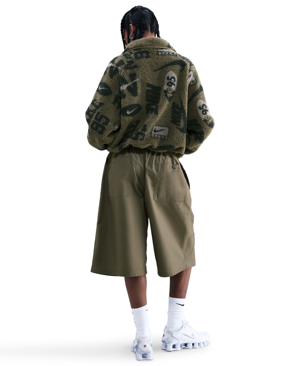 Nike Women's Street High-pile Long Sleeve Jacket In Green