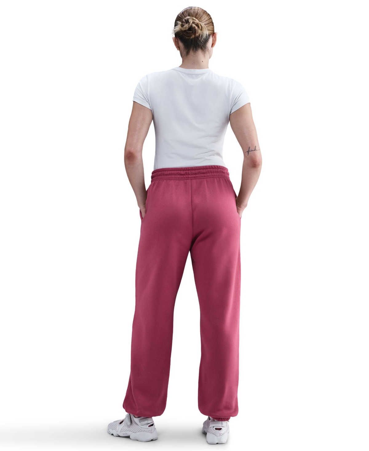 Nike Sportswear Women's Phoenix Fleece High-rise Oversized Sweatpants In Burgundy