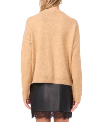 Women's Crewneck Paillette Sequin Long-Sleeve Sweater