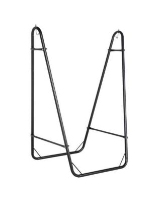 Outsunny Freestanding Hammock Chair with Stand  Storage Pocket