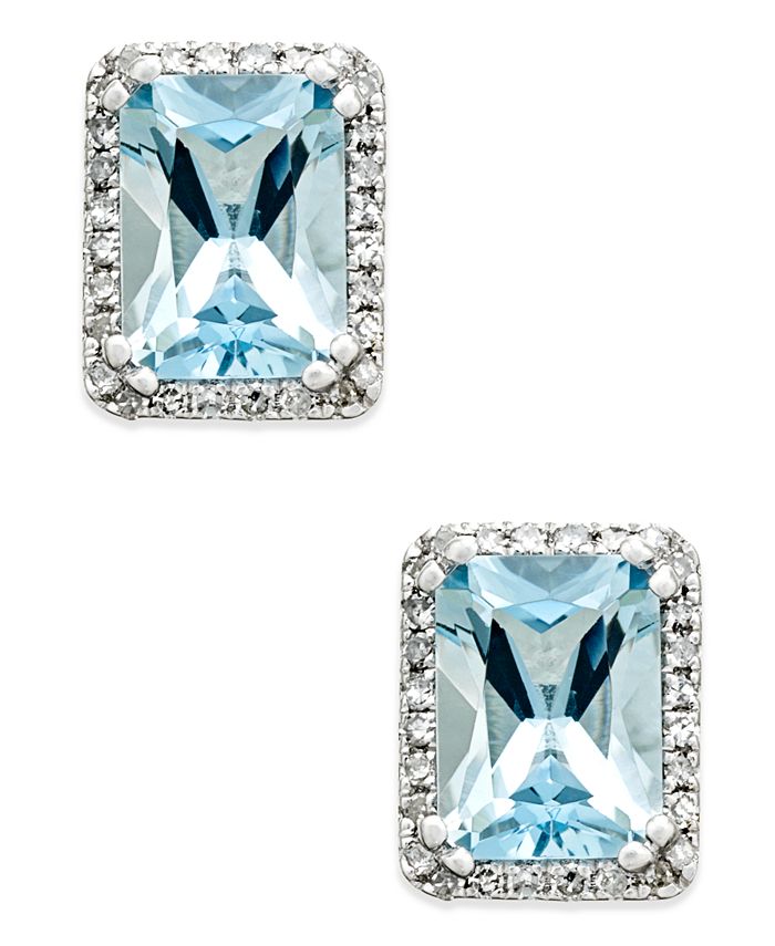 Macys aquamarine earrings new arrivals