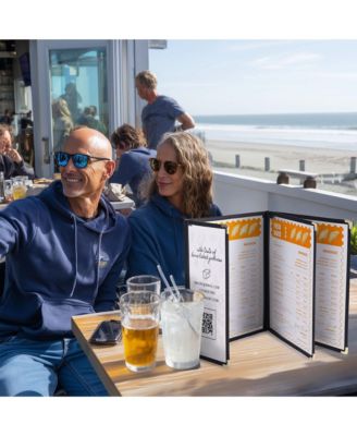 30 Pcs Menu Covers 8.5x11" 3 Page 6 View & 4.25x11" Half Page Wine List