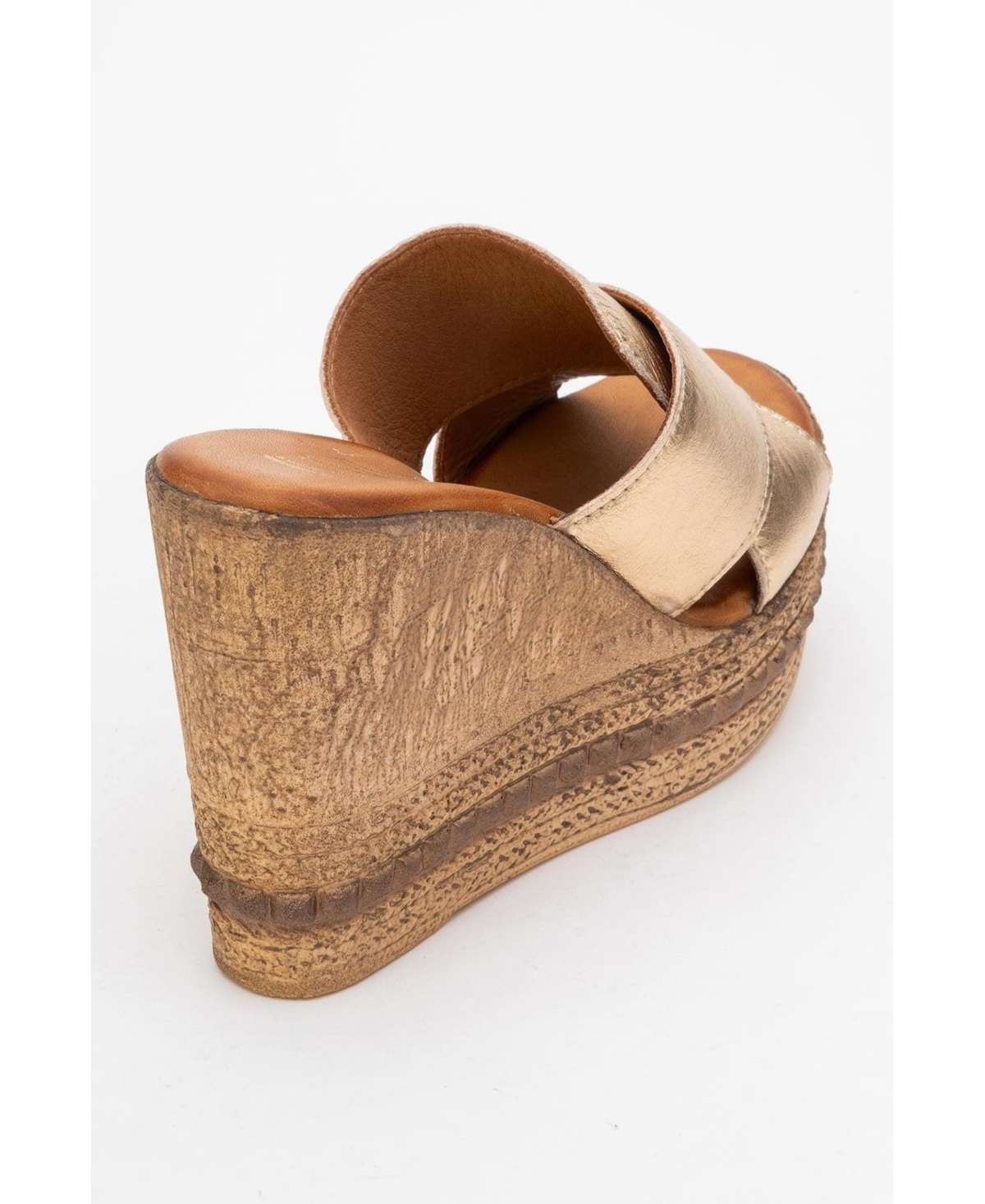 Forever & Always Shoes Lois Wedge Leather Sandal (Women)