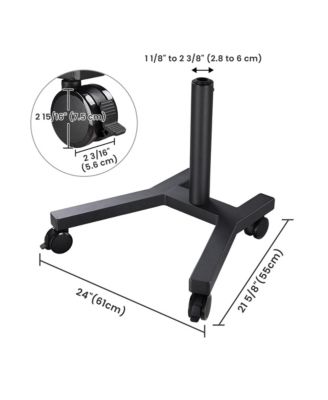 WinSpin 48" Giant Prize Wheel Mobile Base Rolling Floor Stand with Wheels for Trade Show Brand Opening Events Carnival