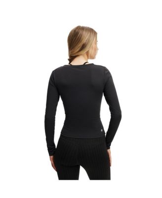 Women's Active Ultra Soft Plunge Front Long Sleeve