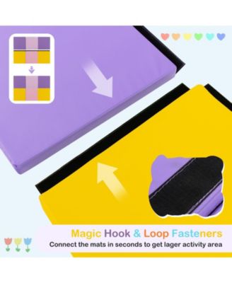 6 x 2 Ft Tri-Fold Gym Mat with Handles and Zippered Cover