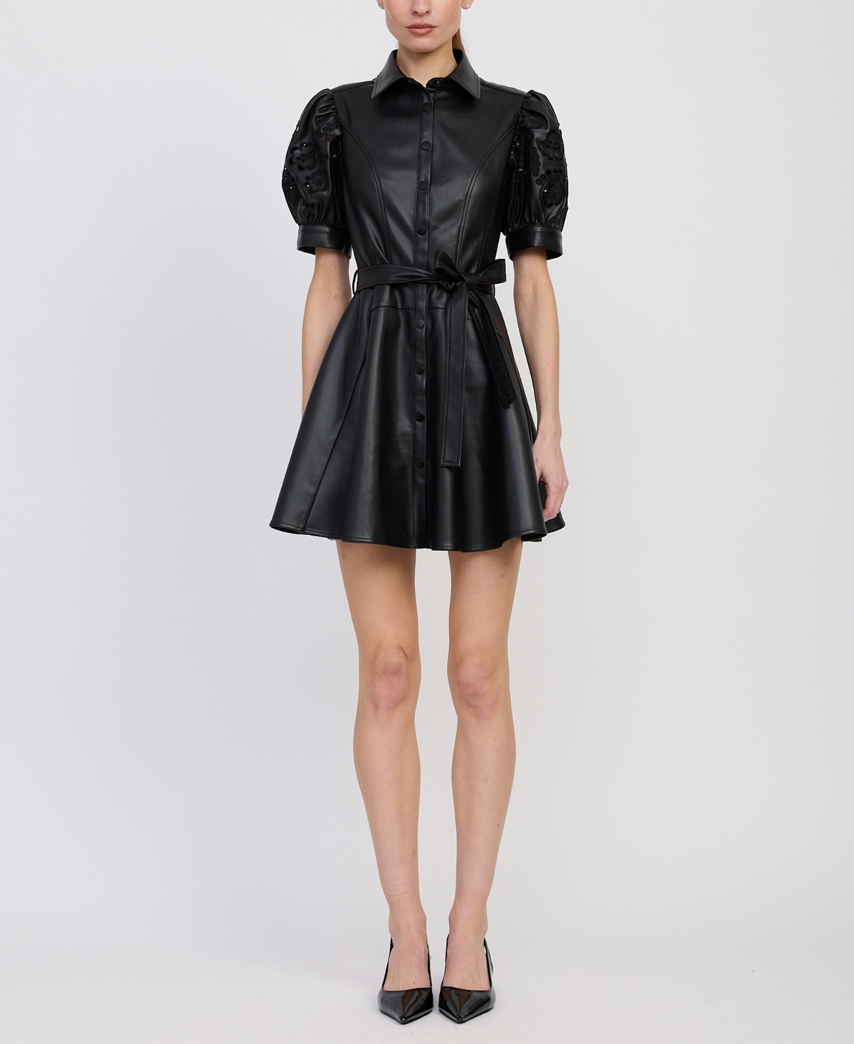 En Saison Women's Nelly Collared Mini Shirt Dress