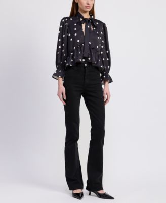 Women's Floretta Polka Dots Long Sleeve Top