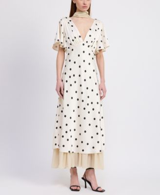 Floretta Polka Dot Printed A-line Dress