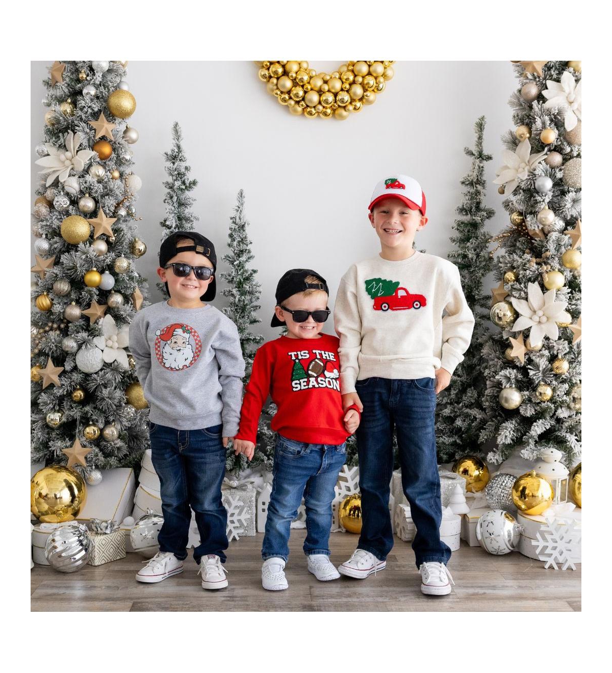 Sweet Wink Boys Christmas Truck Patch Hat