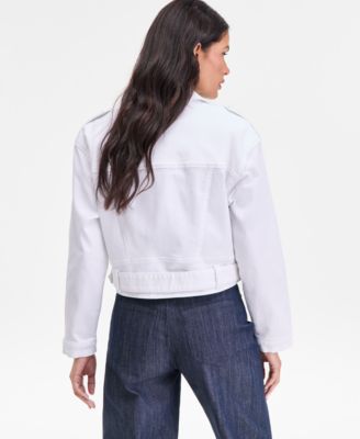 Women's Belted Moto Jacket, Macy's Exclusive