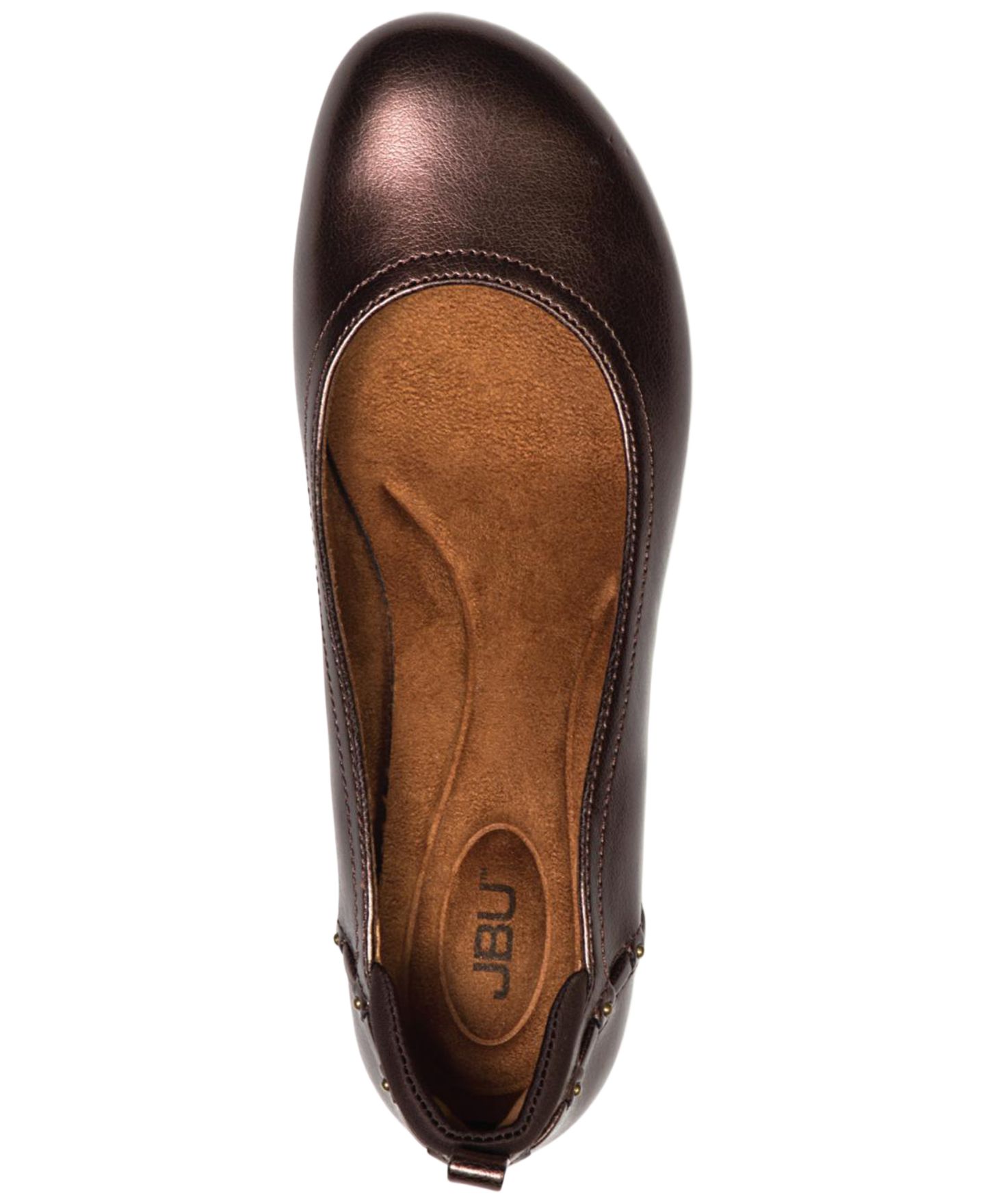 Женские балетки JBU Vivian Round Toe Flats, цвет: Бронзовый — фото 4