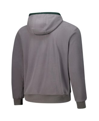 Men's Gray Michigan State Spartans Flanker Fleece Pullover Hoodie