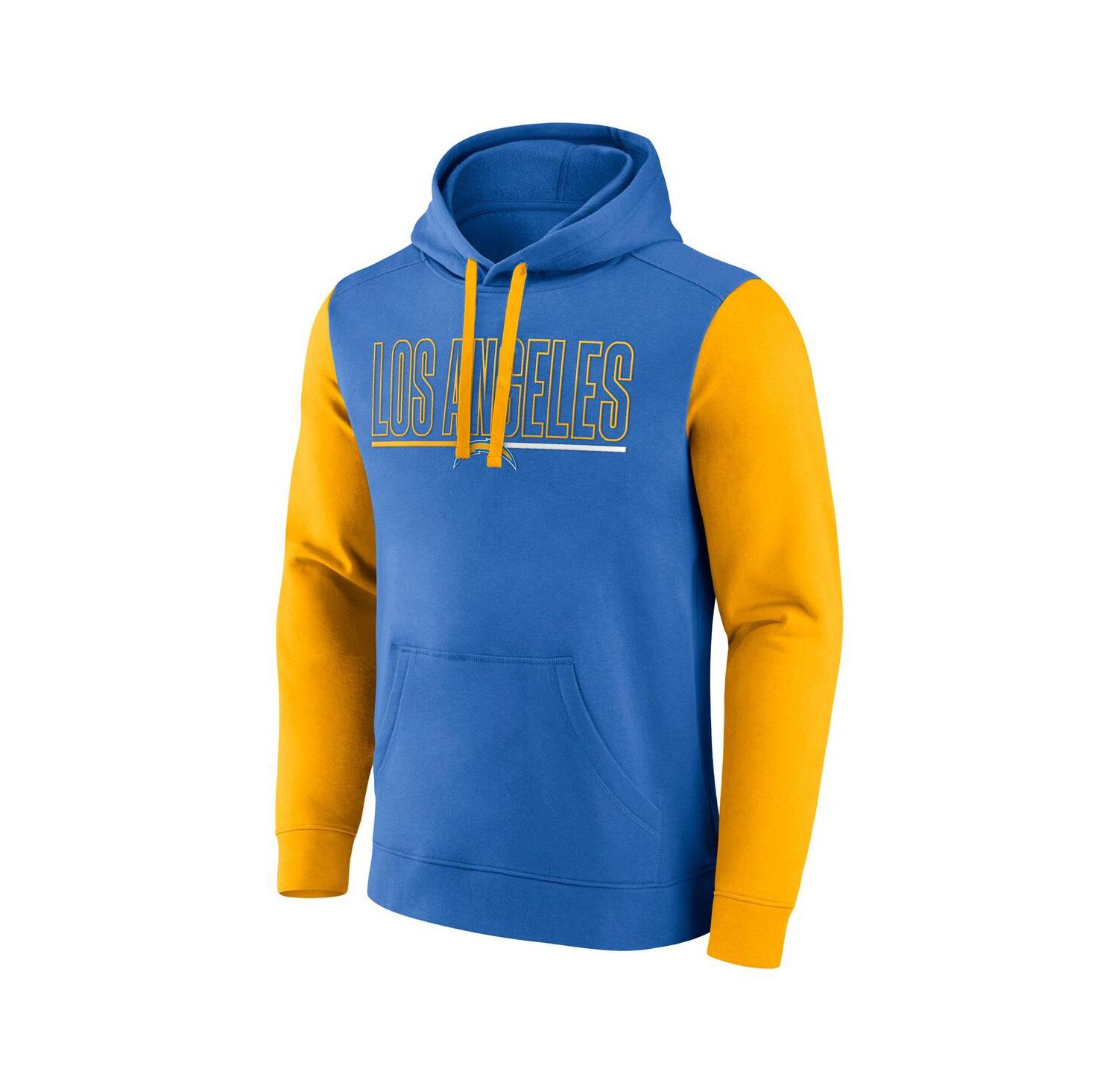 Men's Powder Blue/Gold Los Angeles Chargers Outline Pullover Hoodie