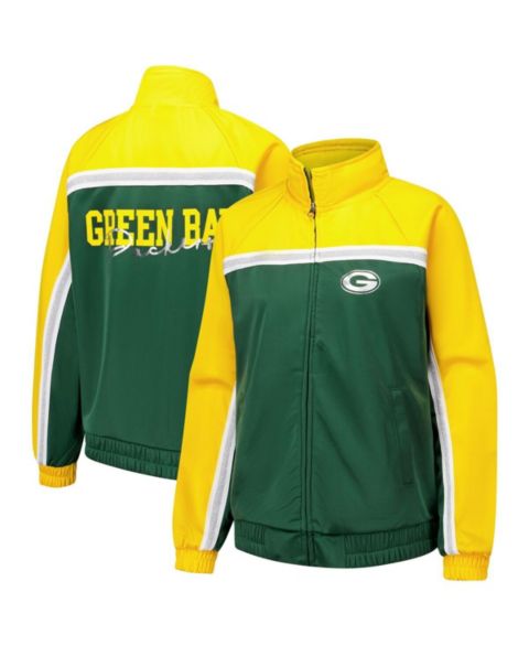 Женские куртки G-III 4Her by Carl Banks Women's Green Bay Packers Post Game Full-Zip Track Jacket