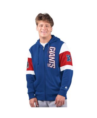 Starter - Men's Royal New York Giants Extreme Full-Zip Hoodie