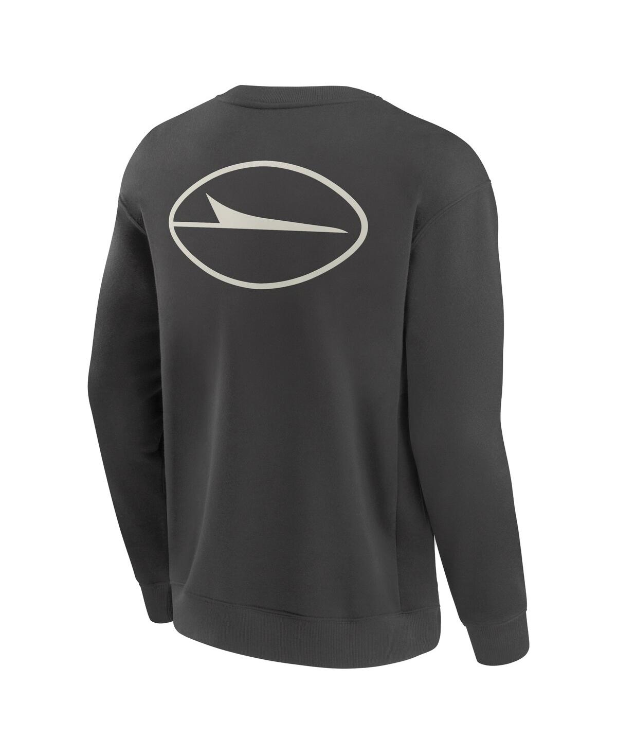 Fanatics Men's Charcoal New York Jets Elements Future Ground Lettering Pullover Sweatshirt In Black