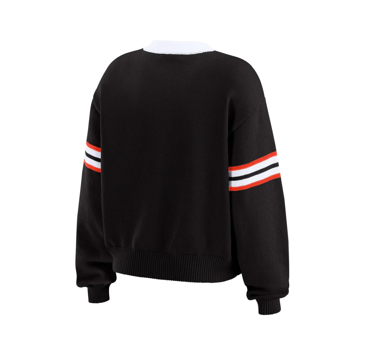 Women's Black Cincinnati Bengals Lace-Up Sweater