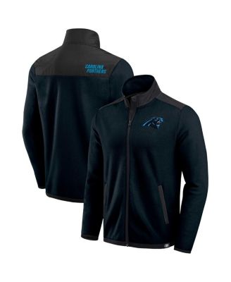 Fanatics - Men's Black Carolina Panthers Colorblock Polar Fleece Full-Zip Jacket