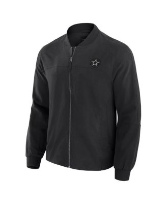 Men's Black Dallas Cowboys Lightweight Cover-4 Tri-Blend Full-Zip Jacket