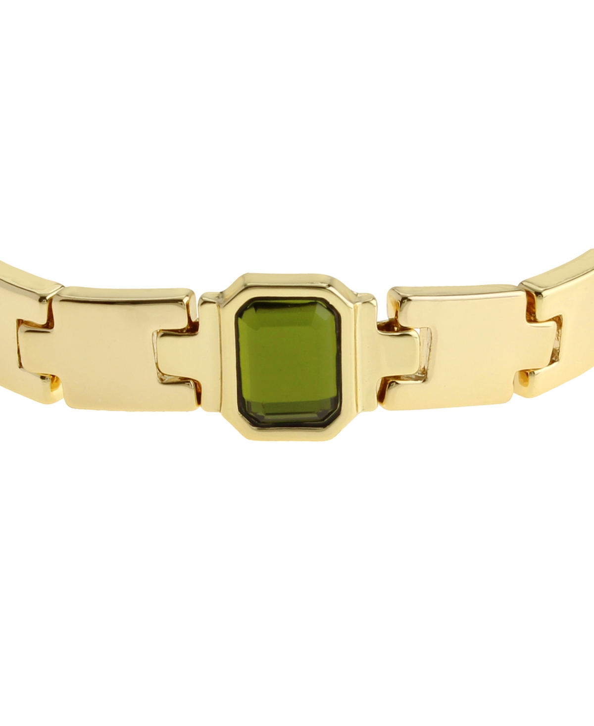 Steve Madden Olivine Gem Watch Chain Bracelet